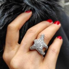 DENİZ YILDIZI MODEL İTHAL GÜMÜŞ YÜZÜK