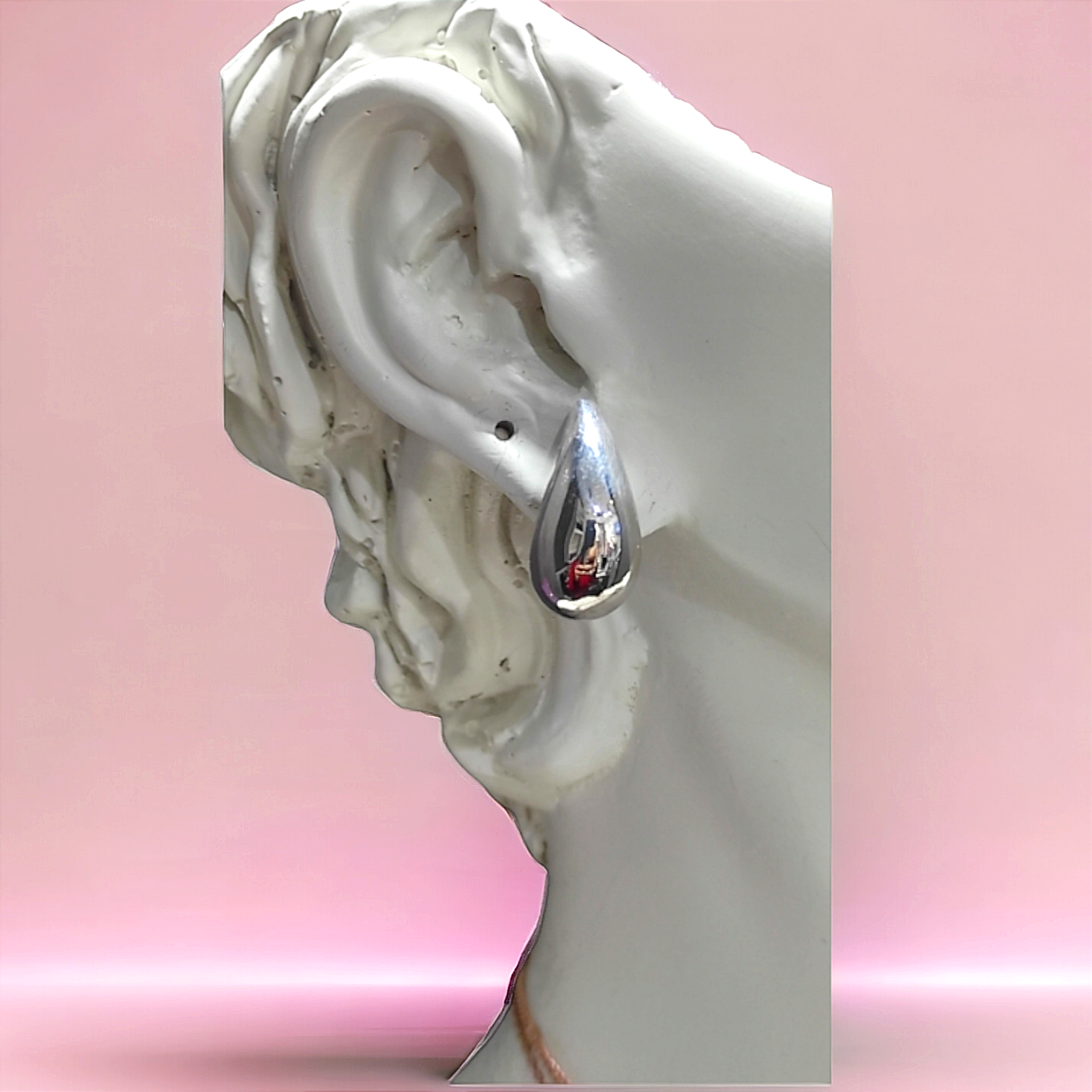 Bottega Model Damla Gümüş Küpe