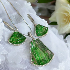 Yıldız Taşlı,İthal Tasarım Kolye küpe set