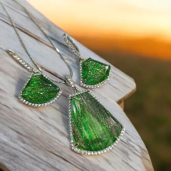 Yıldız Taşlı,İthal Tasarım Kolye küpe set