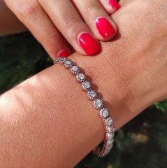 ELMAS MONTÜR ROSE ALTIN KAPLAMA GÜMÜŞ BİLEKLİK