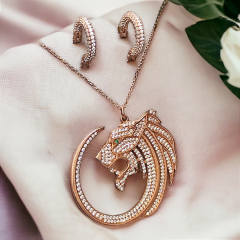 Aslan Model Rose İthal Gümüş Set