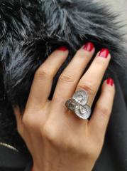 SWAROVSKİ  TAŞLI İTALYAN GÜMÜŞ YÜZÜK