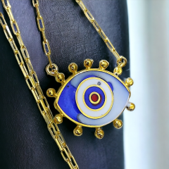 Nazar model, Altın Kaplamalı Gümüş Kolye