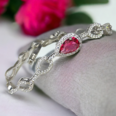 Yakut Taşlı, Altın Kaplamalı Gümüş Bileklik