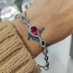 Yakut Taşlı, Altın Kaplamalı Gümüş Bileklik