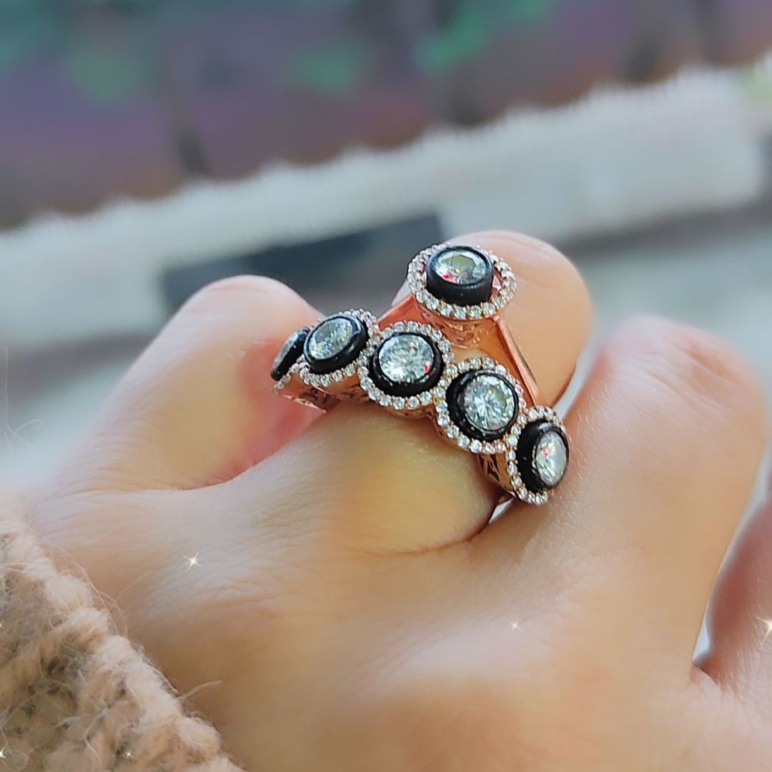 Elmas Montur, Altın kaplamalı Gümüş Yüzük set