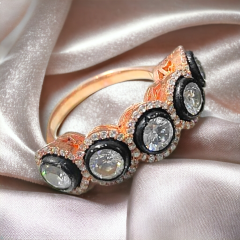 Elmas Montur, Altın kaplamalı Gümüş Yüzük set