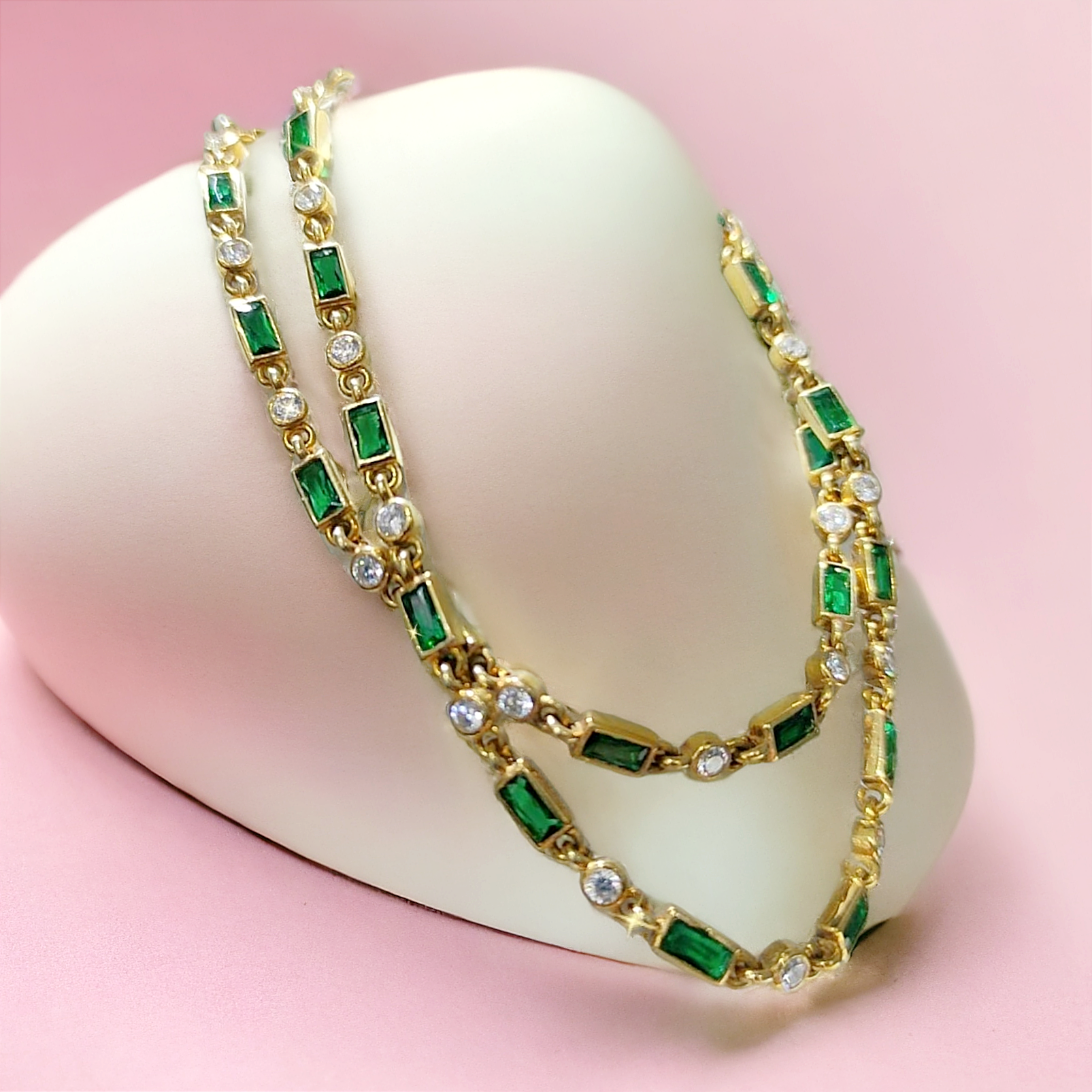 Zirkonyum Taşlı, Altın kaplamalı Gümüş kolye