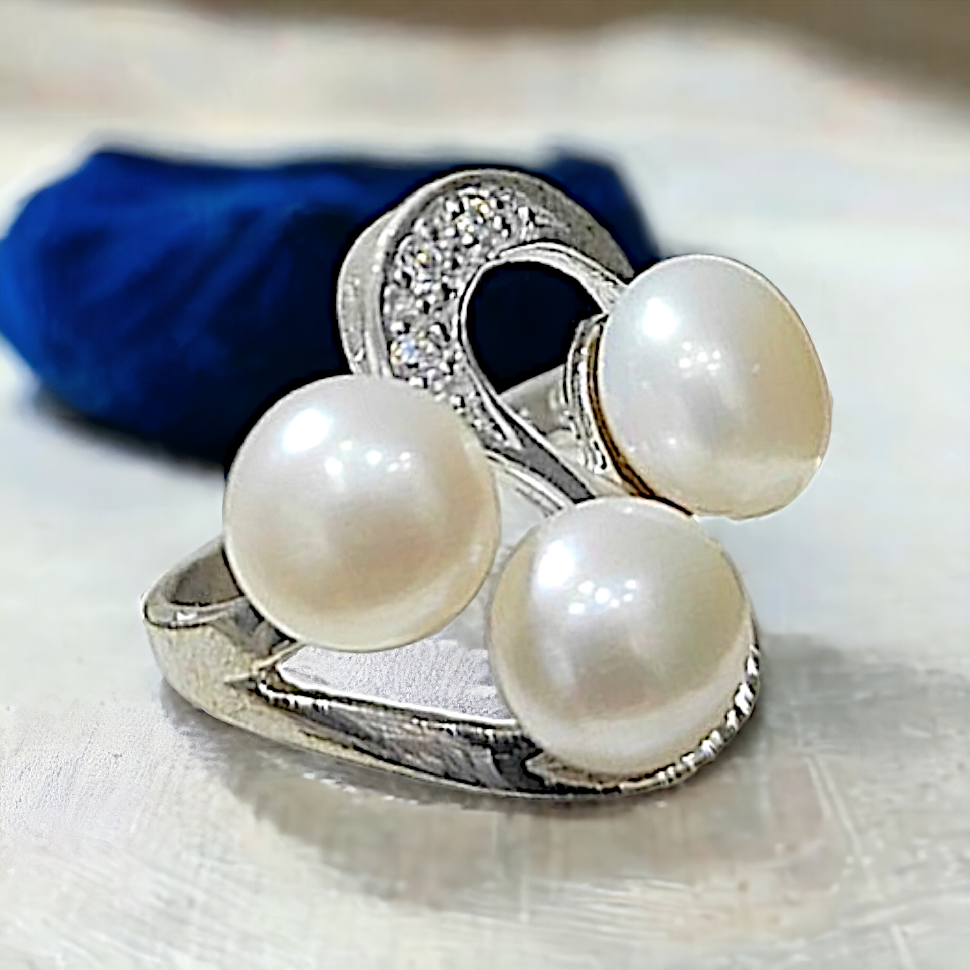 Hakiki İnci, Altın kaplamalı Gümüş İthal Yüzük