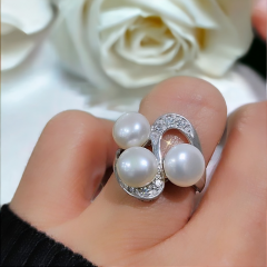 Hakiki İnci, Altın kaplamalı Gümüş İthal Yüzük