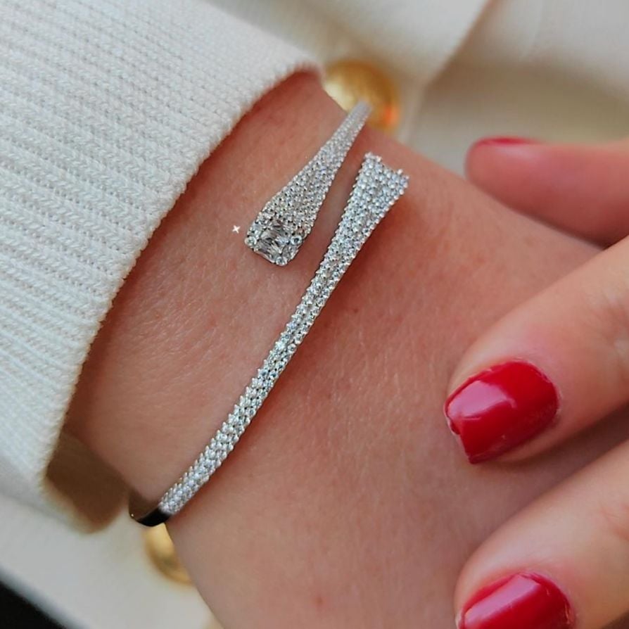 Pırlanta İşçiliği, Altın kaplamalı Gümüş Bilezik