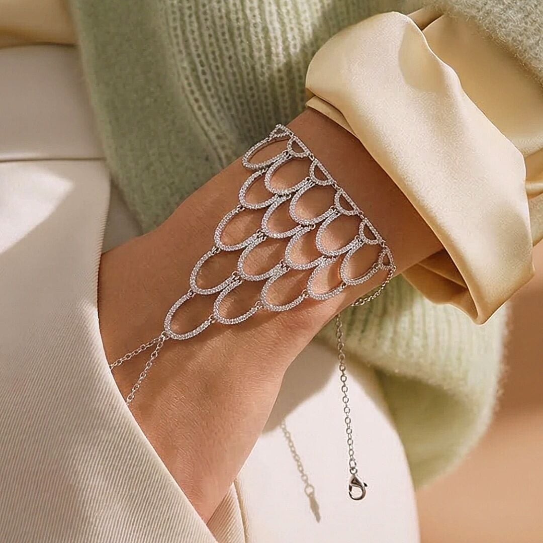 Swarovski Taşlı Altın Rodajlı İthal Gümüş Şahmeran