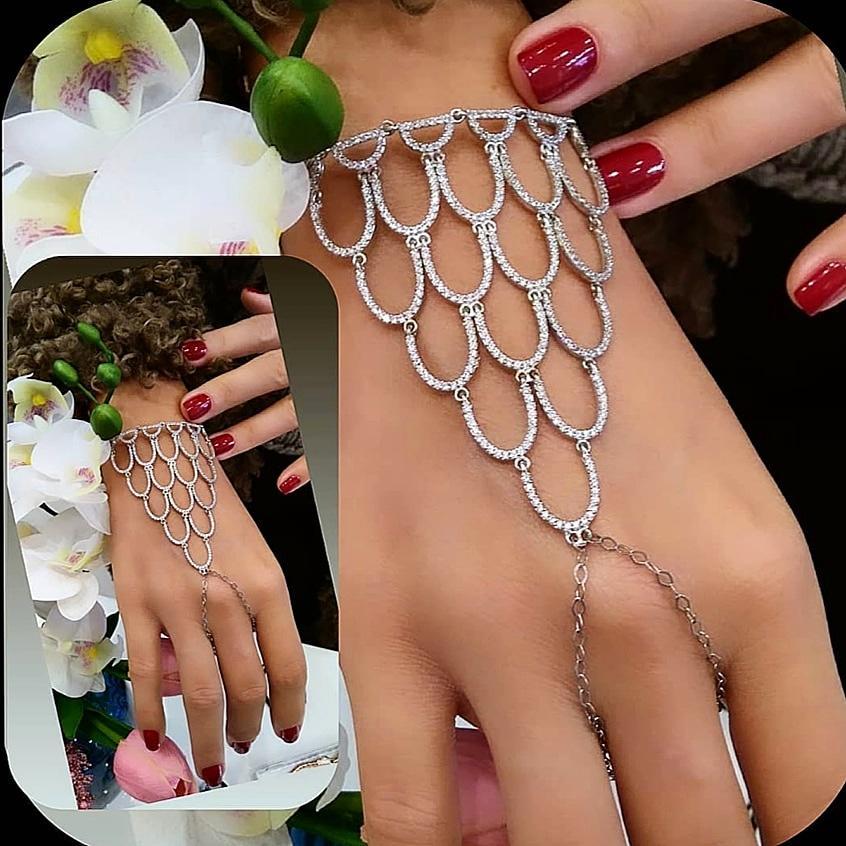 Swarovski Taşlı Altın Rodajlı İthal Gümüş Şahmeran