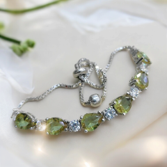 Zultanite Taşlı, Altın Kaplamalı Renk değiştiren Asansör Bileklik