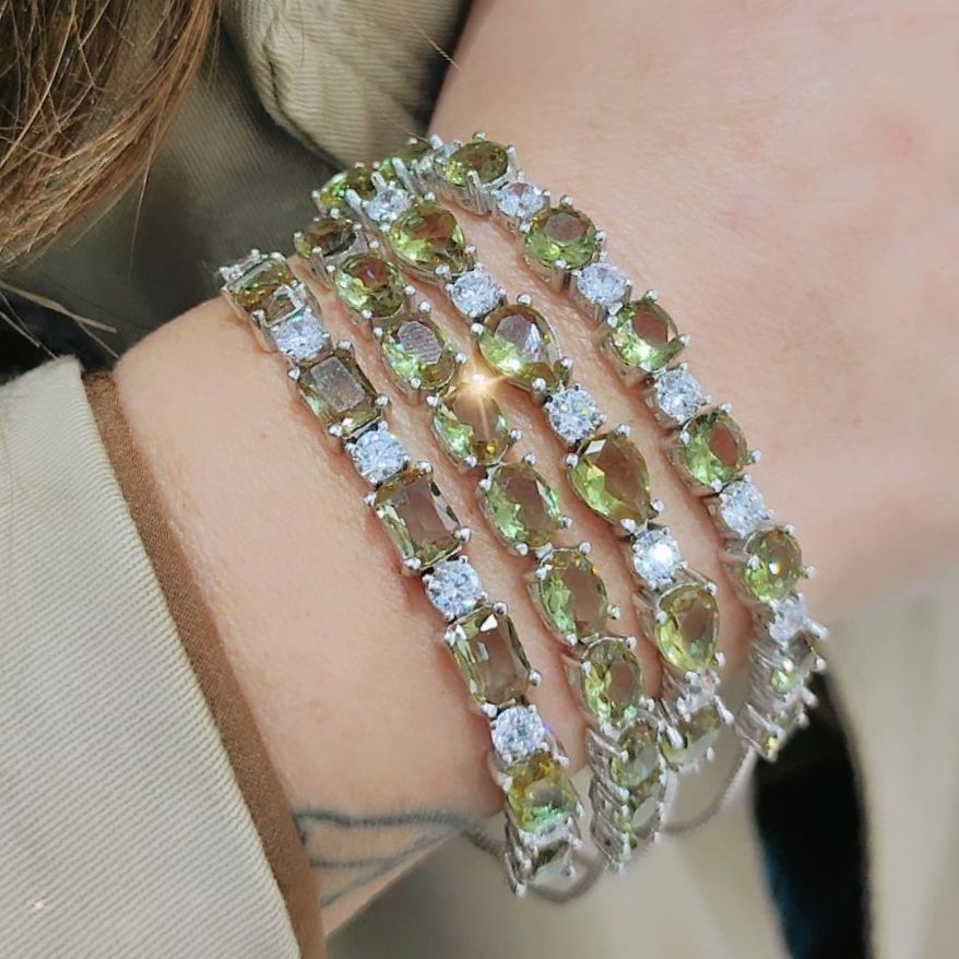 Zultanite Taşlı, Altın Kaplamalı,Renk Değiştiren Asansörlü Bileklik