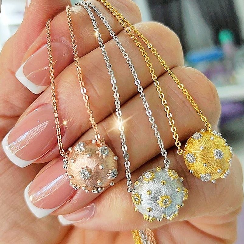 İtaltan Altin Kaplamalı Tasarım gümüş Kolye