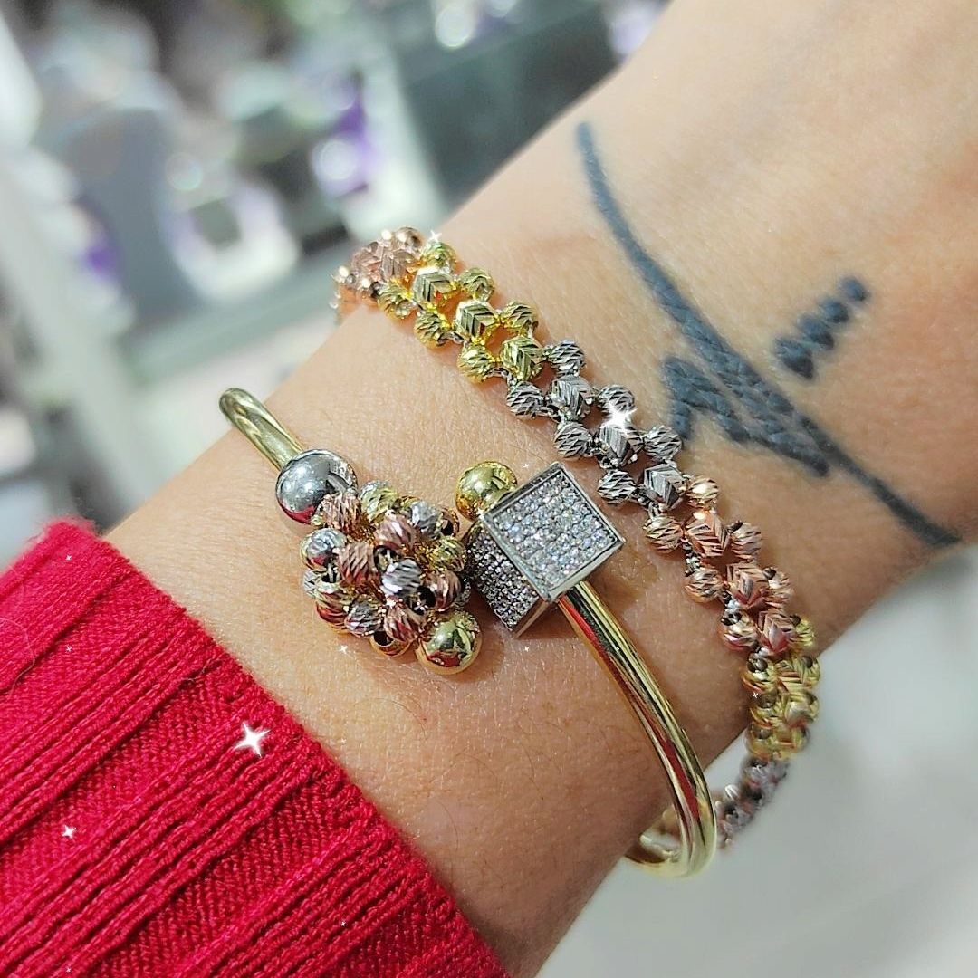 Dorica model Altın Kaplamalı Gümüş Bileklik