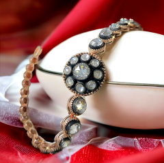 ELMAS İŞÇİLİĞİ, ALTIN KAPLAMALI GÜMÜŞ BİLEKLİK