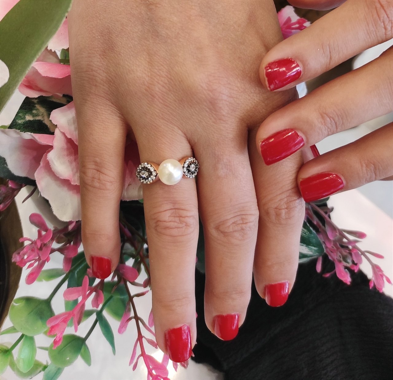 HAKİKİ İNCİ, ALTIN KAPLAMALI GÜMÜŞ YÜZÜK