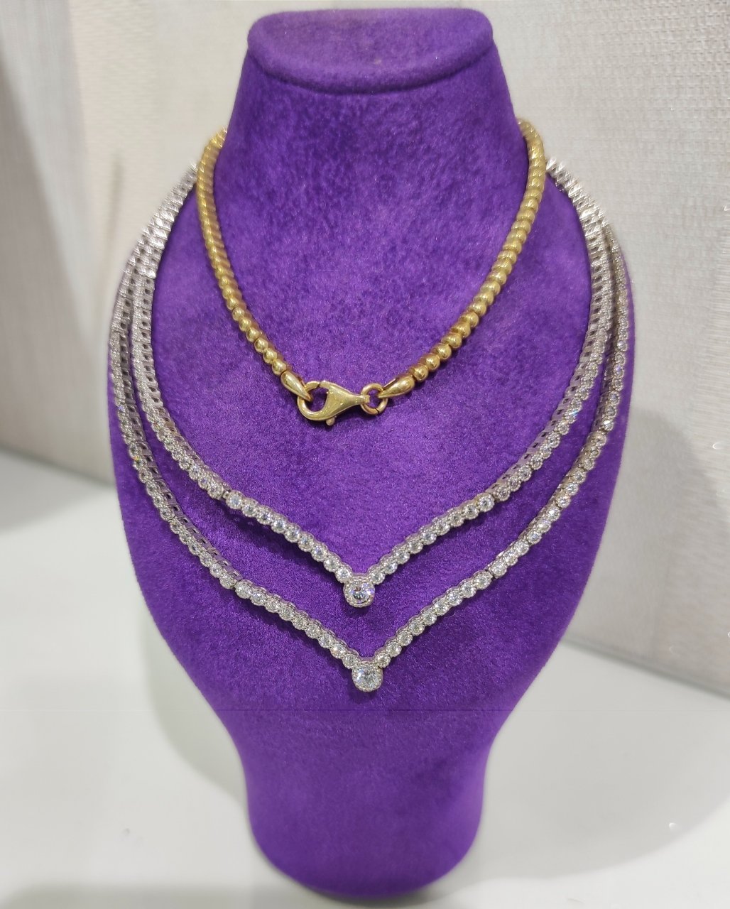 İTHAL, GÜMÜŞ ÜZERİ ALTIN KAPLAMALI KOLYE