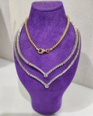 İTHAL, GÜMÜŞ ÜZERİ ALTIN KAPLAMALI KOLYE