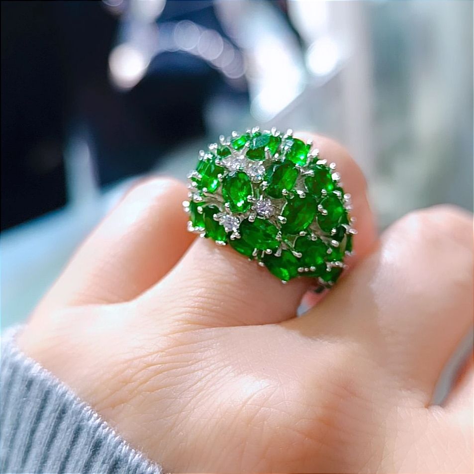 Swarovski Taşlı İthal Altın Rodajlı Tasarim Gümüş Yüzük