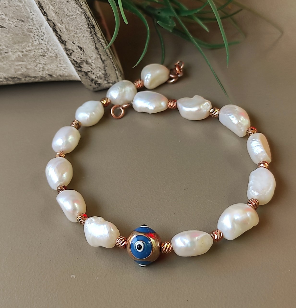 HAKİKİ İNCİ, GÜMÜŞ TOPLU TASARIM BİLEKLİK