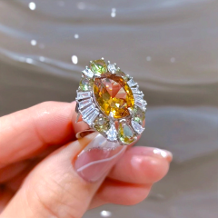 Zultanite Taşlı Renk Değiştiren Gümüş Yüzük