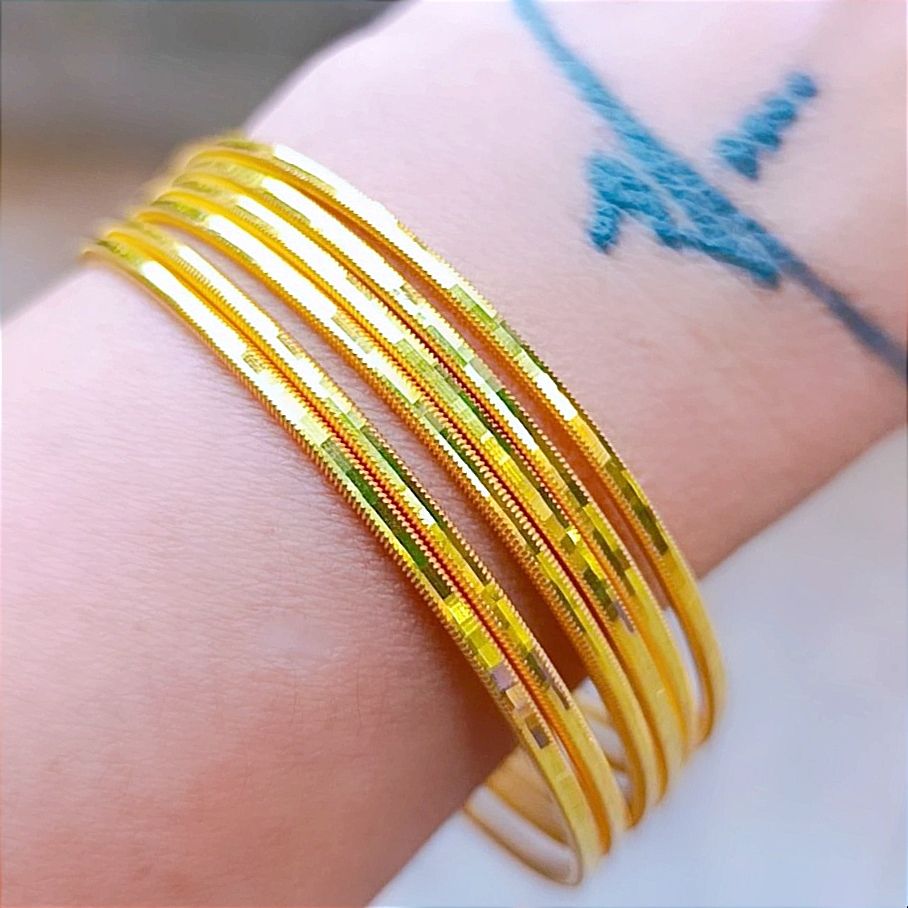 Gümüş Üzerine Altın kaplamalı Ajda Bilezik ADET