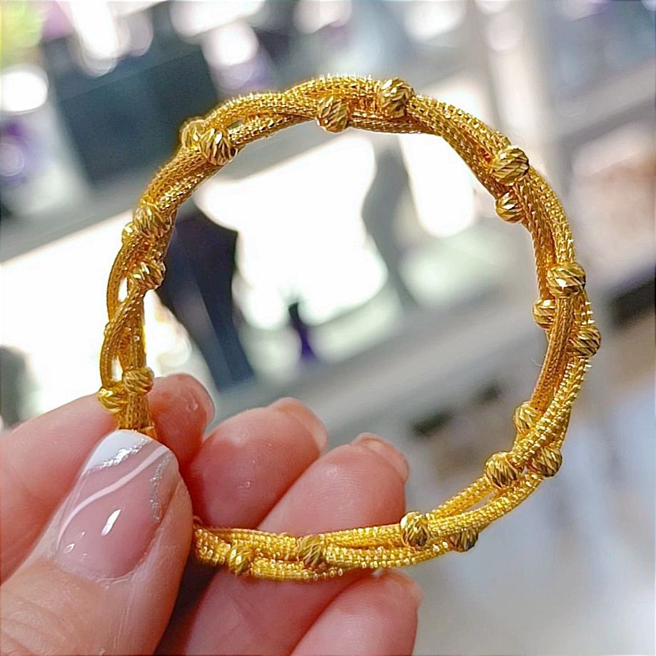 Dorica model 22 Ayar Altın Kaplamalı Gümüş Bileklik