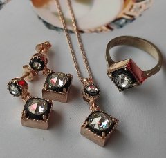 ELMAS İŞÇİLİĞİ, ALTIN KAPLAMALI GÜMÜŞ SET