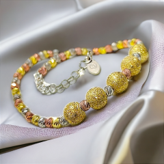 Dorica Toplu Altın Kaplamalı Gümüş Bileklik