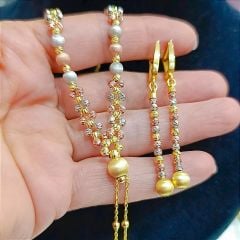 Dorica model Altın Kaplamalı Gümüş Set