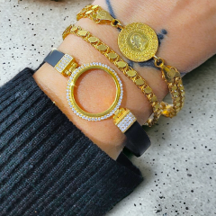 Arpa Model Altın Kaplamalı Gümüş Bileklik