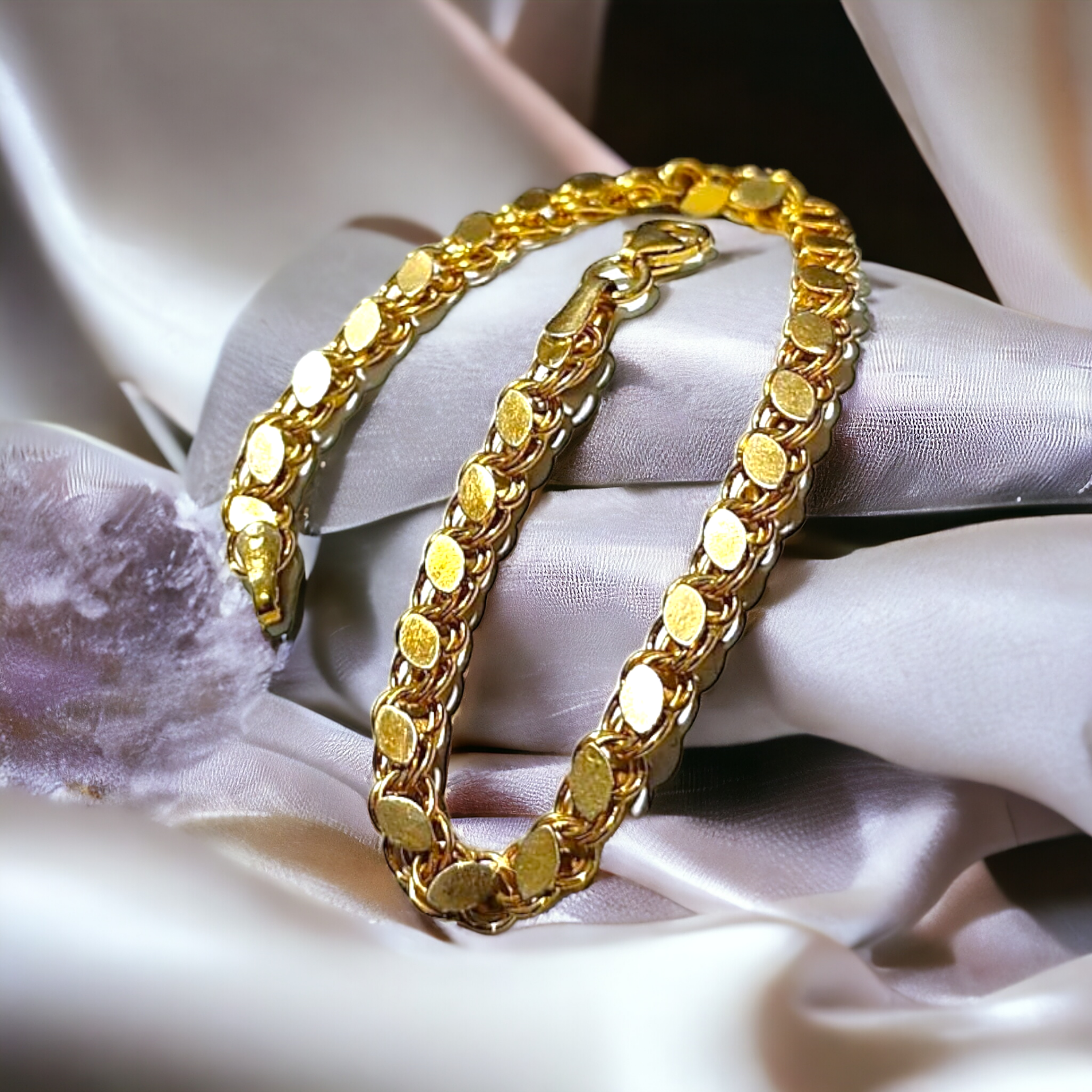 Arpa Model Altın Kaplamalı Gümüş Bileklik