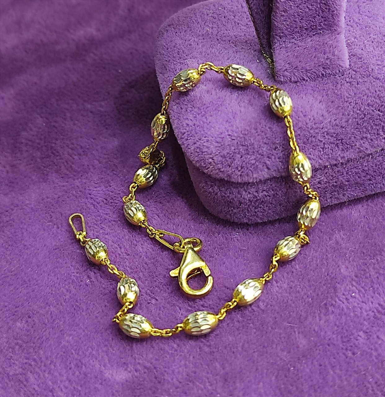 İtalyan Toplu Altın Kaplamalı Gümüş Bileklik