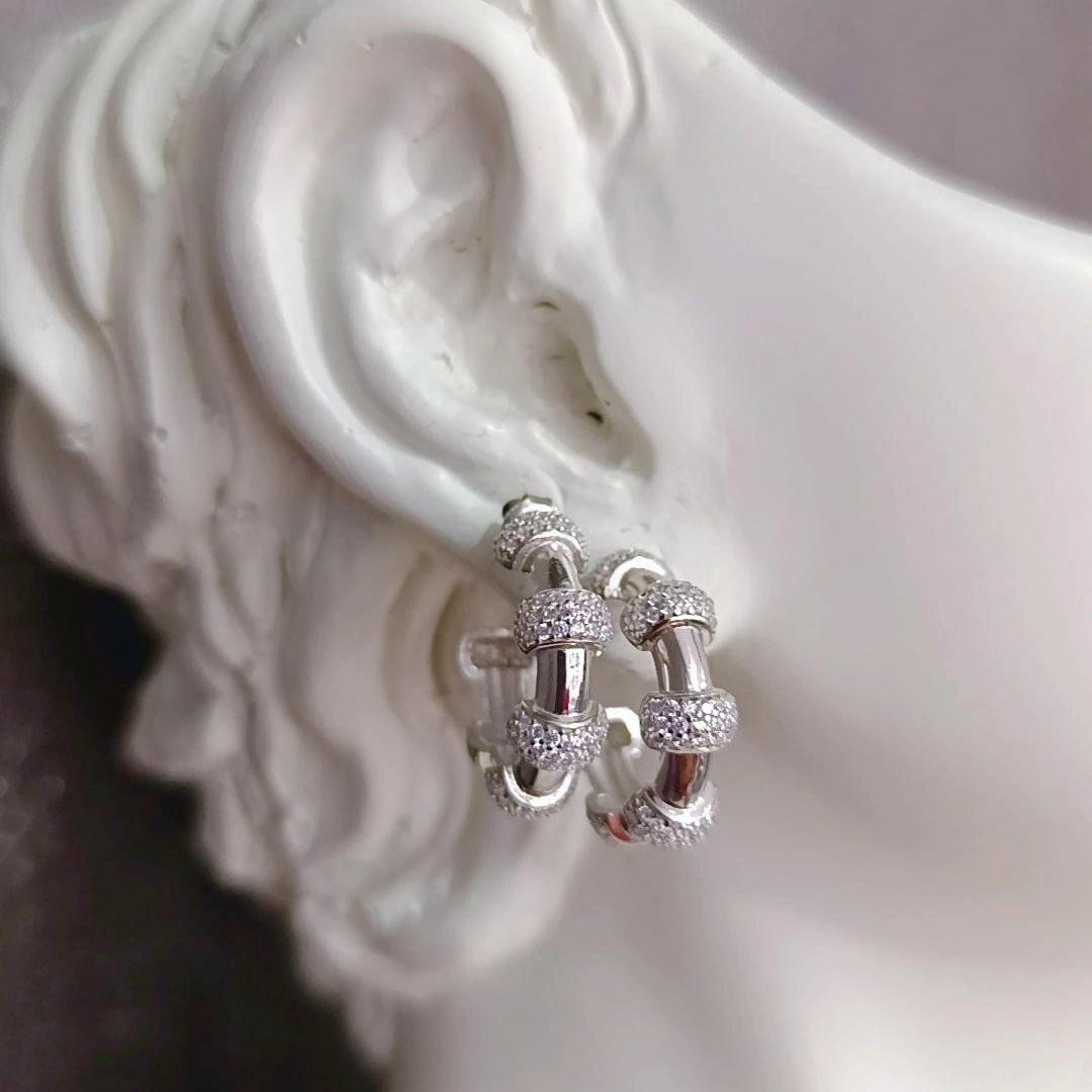 Tiffany Model, Altın Rodajlı Gümüş Halka Küpe