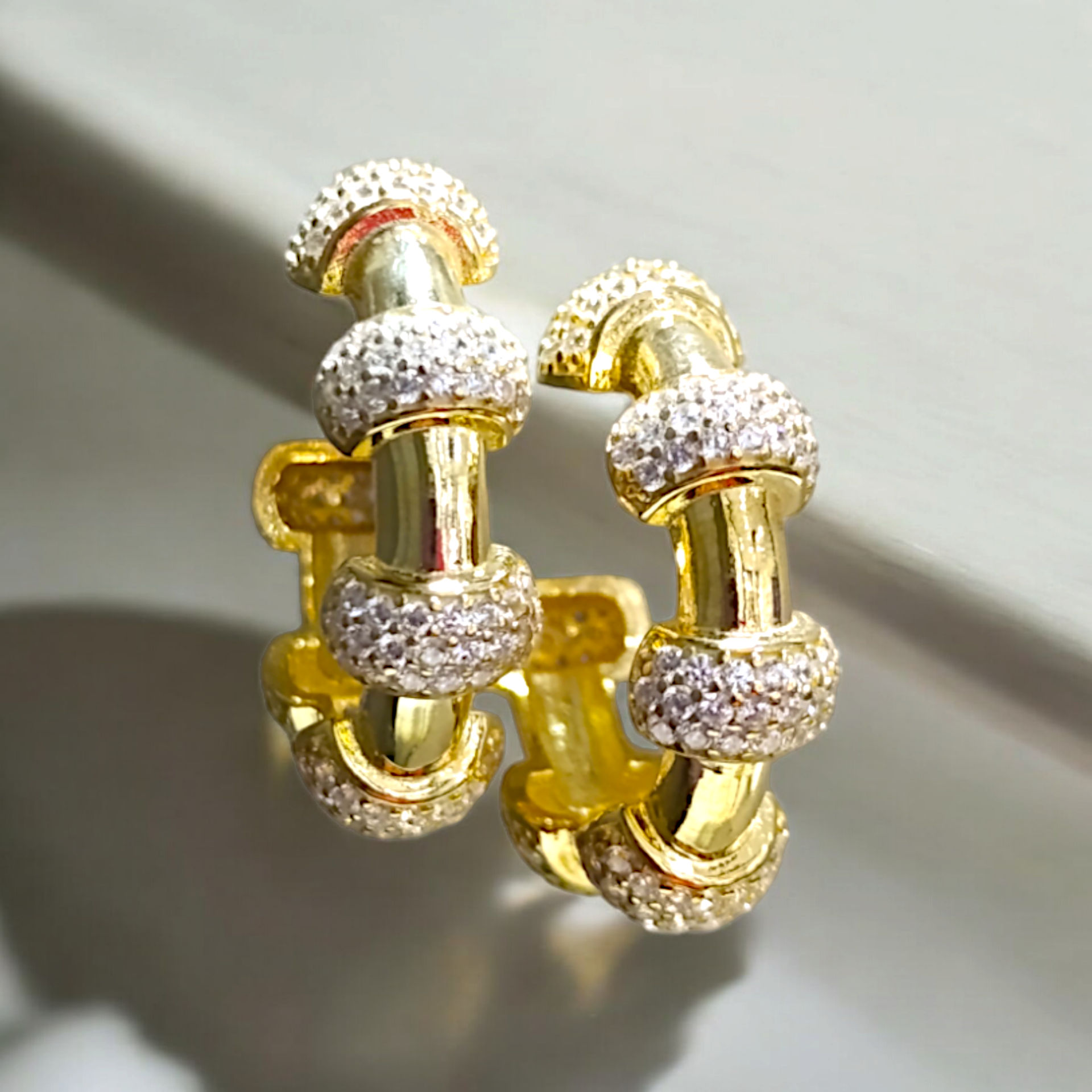 Tiffany Model Swarovski Taşlı Gümüş Halka Küpe