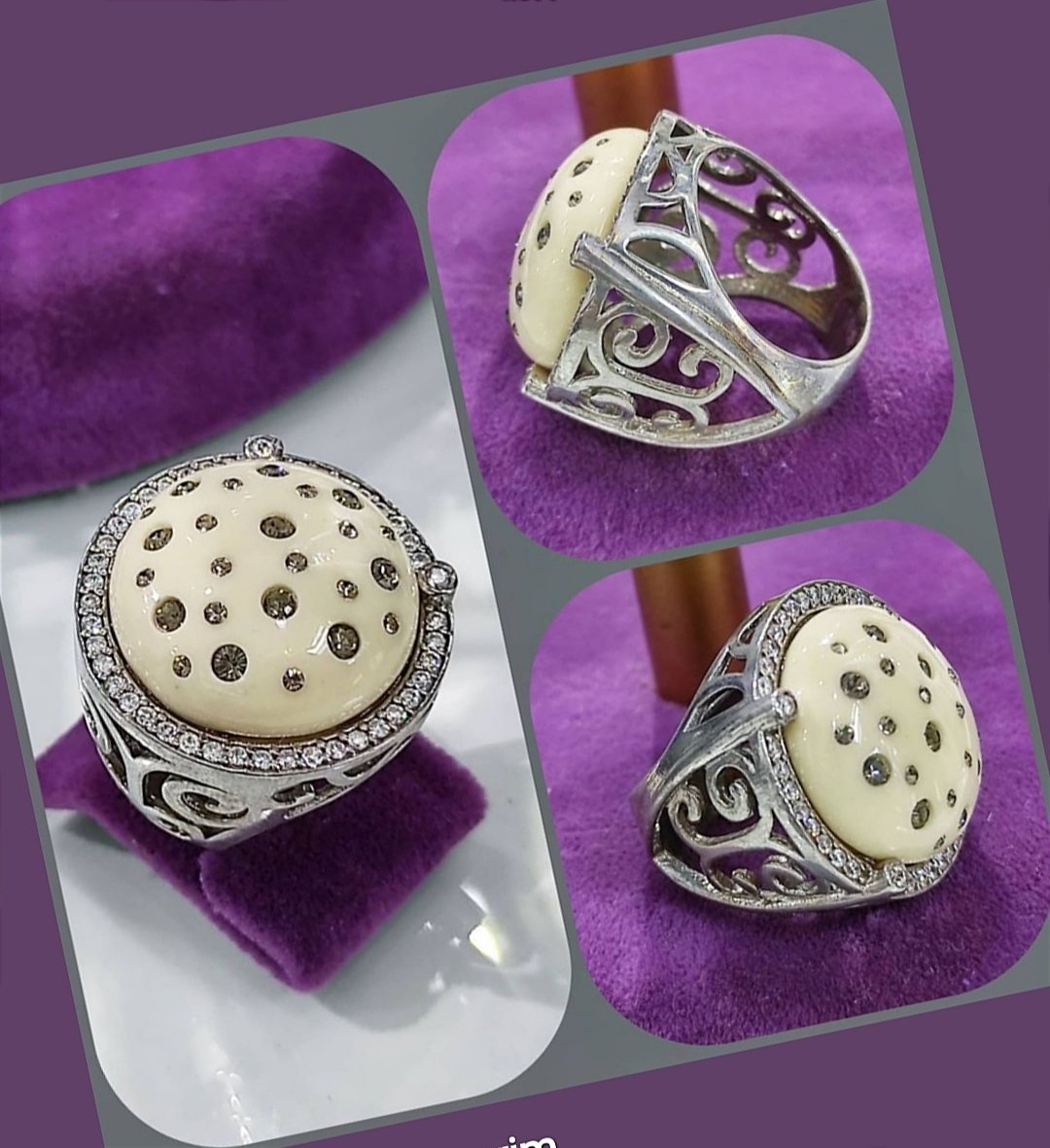 Oniks Taşlı Altın Kaplamalı Gümüş Yüzük