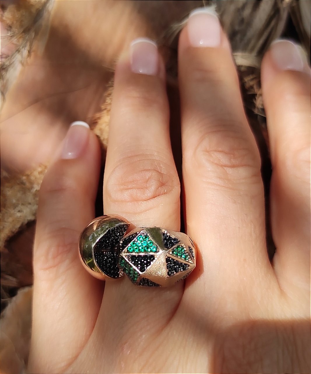 Tasarım Rose İthal Gümüş yüzük