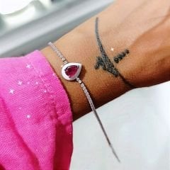 Yakut ve oniks Taşlı İthal Suyolu Bileklik