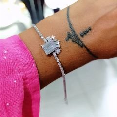 Swarovski Bagety Taşlı İthal Suyolu Bileklik