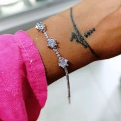 Swarovski Taşlı İthal Tırnaklı Suyolu Bileklik