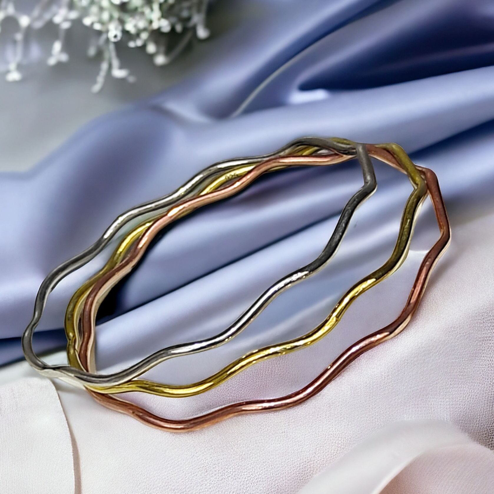 Burgu model İthal Altın Rodajlı Gümüş Bilezik (adet)