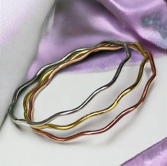 Burgu model İthal Altın Rodajlı Gümüş Bilezik (adet)