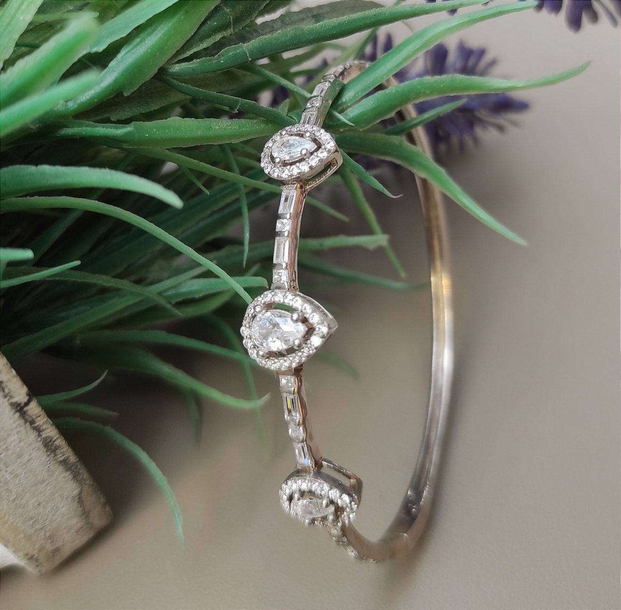 Damla Model İthal Altın Rodajlı Gümüş Bilezik