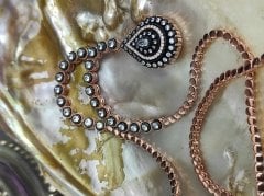 Elmas Monturlu, Altın Kaplamalı Gümüş Damla Set