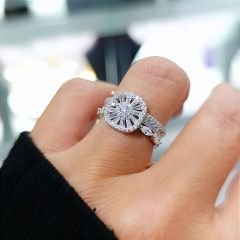 Ayarlamalı Swarovski Taşlı Zarif Gümüş Yüzük