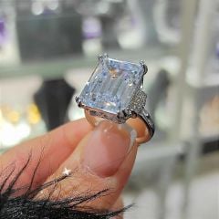 Bagety Taşlı Altın kaplamalı Gümüş Yüzük